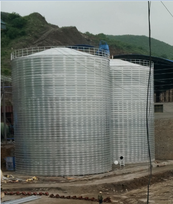 长白粮食钢板仓的安装全过程不用热焊接